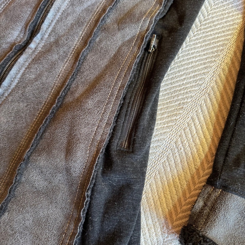 Kuhl Dani Sherpa Trench Sueded Long Jacket, Gray‎ Black, Size XS - Picture 2 of 14